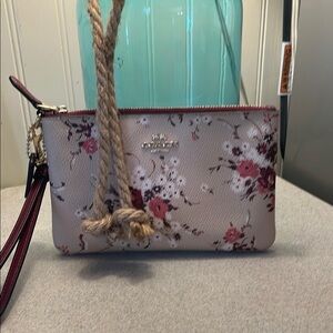 Coach Floral Wristlet